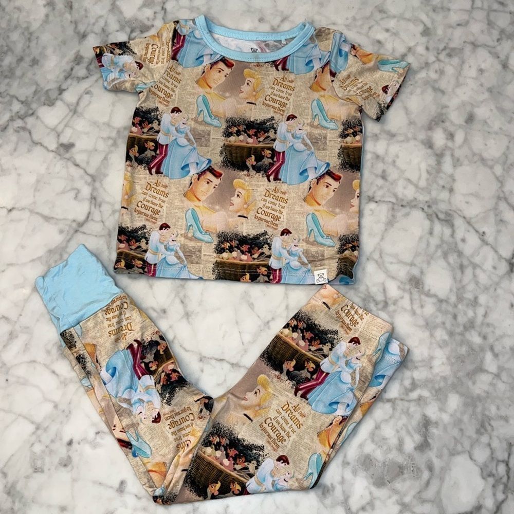 CHARLIES PROJECT KIDS LITTLE SNUGGLES VINTAGE TALE CINDERELLA PJ SET 18/24M